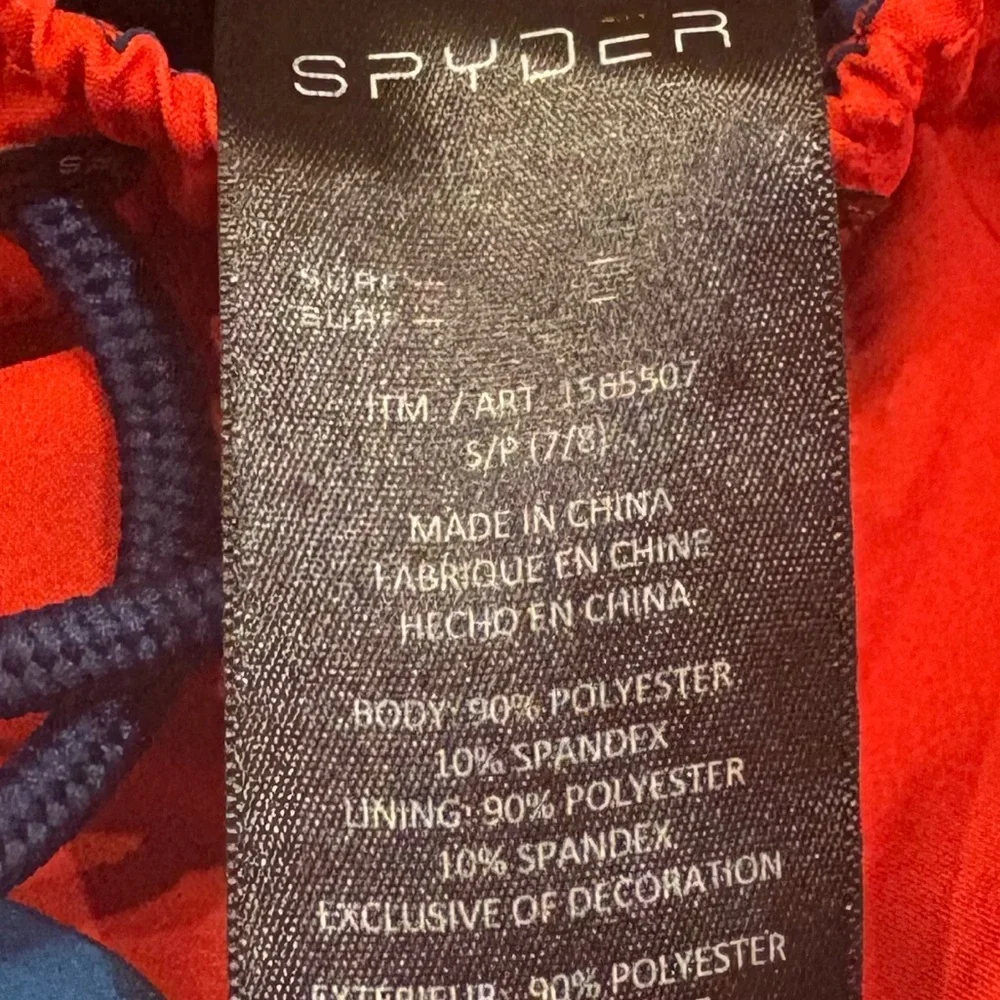 Spyder Red and Blue Swim Trunks Shorta size 7/8 small boys